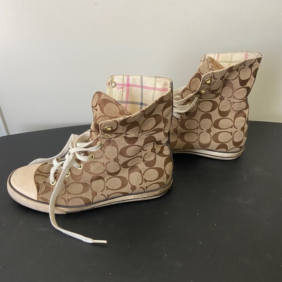 Coach - Logo High Tops - 8.5M- Brown - Picture 11 of 12